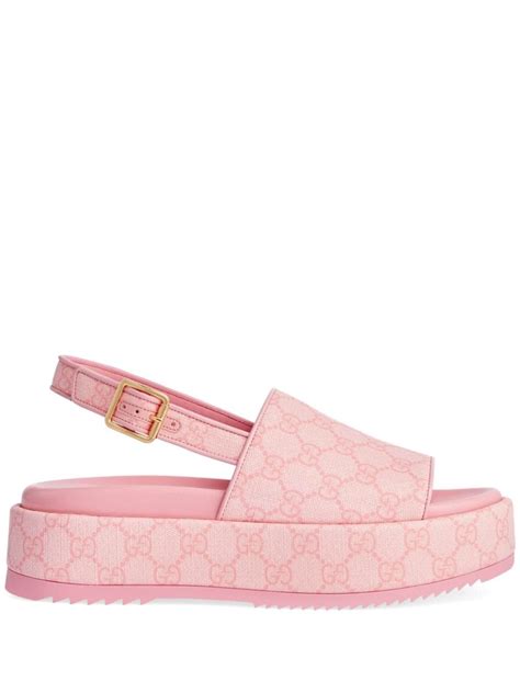 platform pink gucci slides|Gucci platform slide pink shoes.